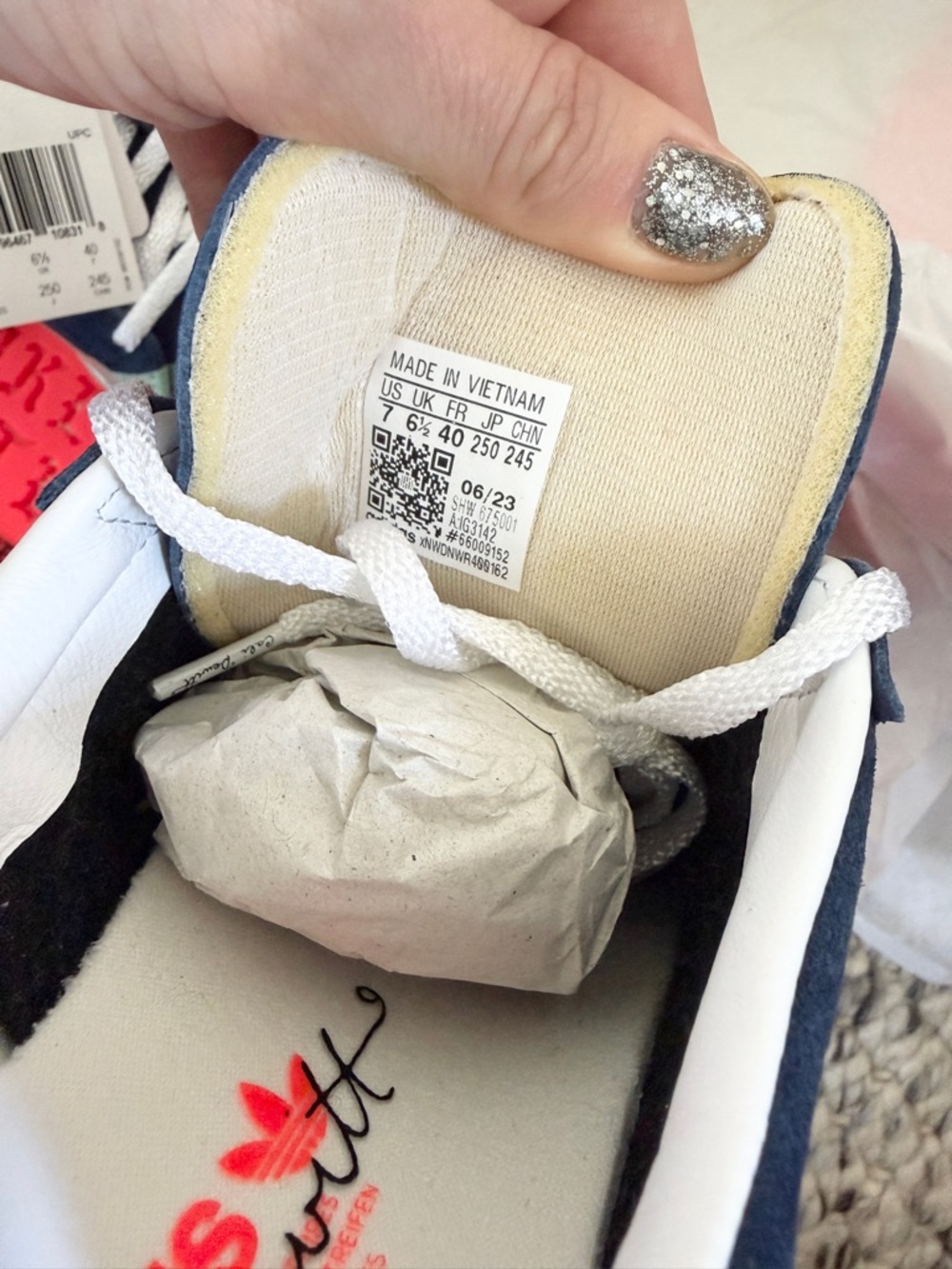 Adidas x Cali Dewitt navy white mint green campus 80s sneakers special edition - Picture 9 of 16